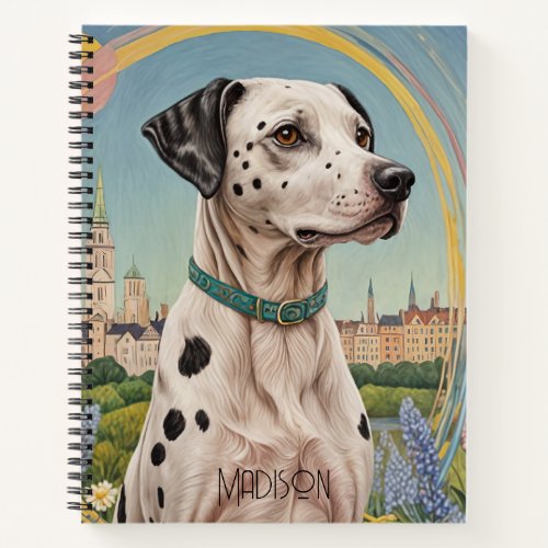 Urban Paws Pastel Dalmation in the City Notebook