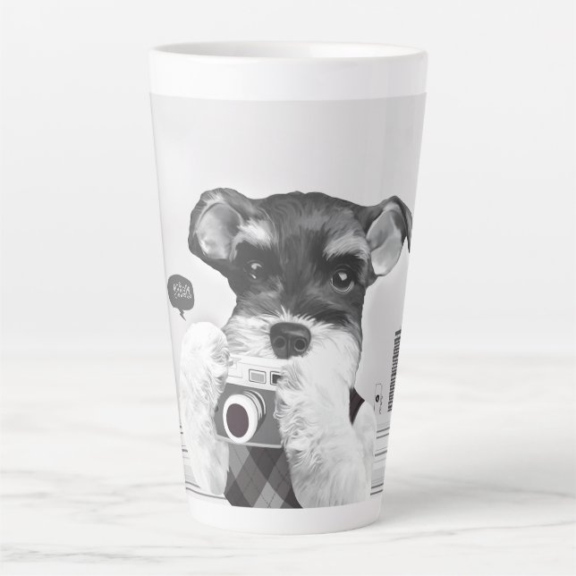 Urban Photographer: Schnauzer in Taipei City Latte Mug (Front)