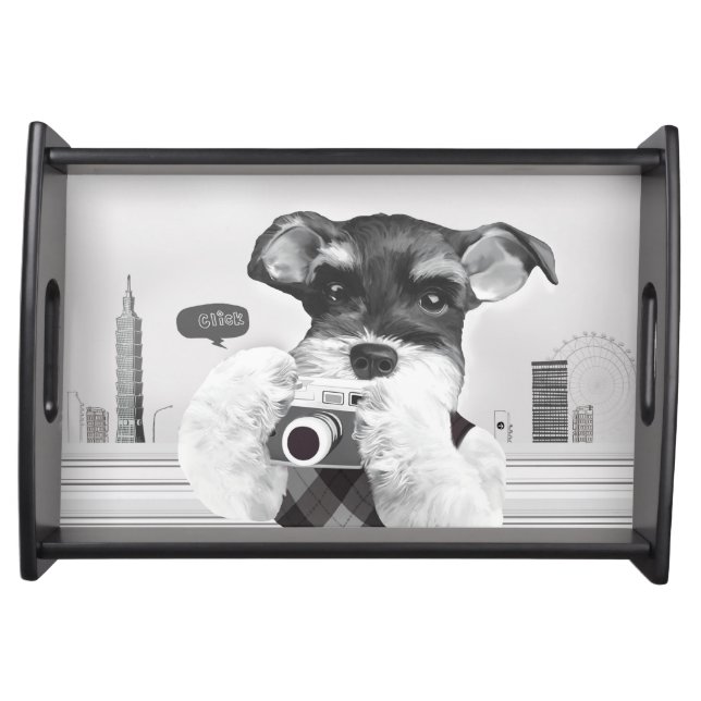 Urban Photographer: Schnauzer in Taipei City Serving Tray (Front)