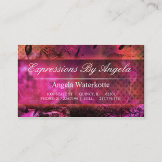 Urban Pink Floral Salon Appointment Card