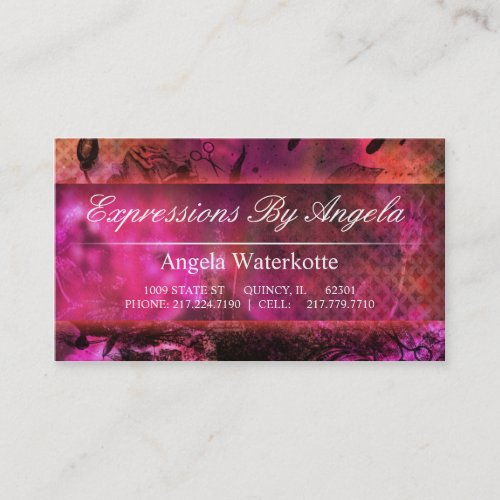 Urban Pink Floral Salon Appointment Card Business Card Templates