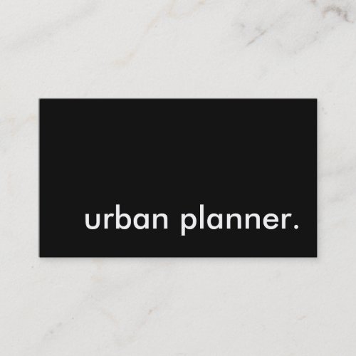 urban planner. business card template
