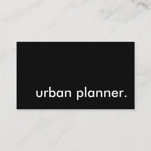 Customizable urban planner. business card template