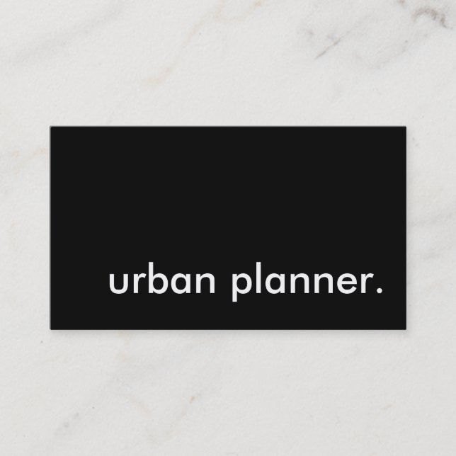 urban planner. business card (Front)