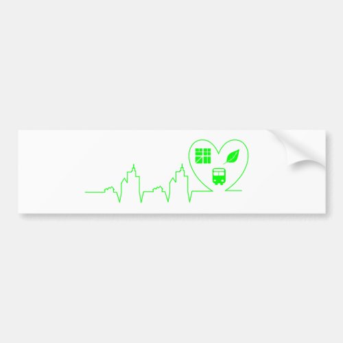 Urban Planner Heartbeat Bumper Sticker
