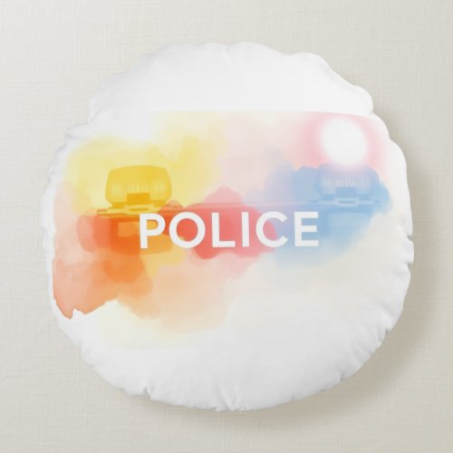Urban Police Force – Tactical Street Design Round Pillow