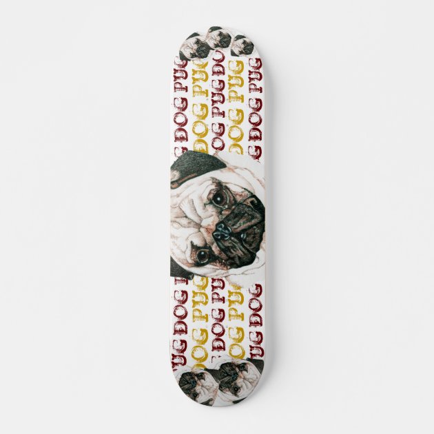 URBAN PUG DOG style Skateboard | Zazzle