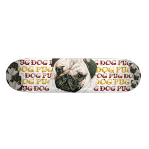 URBAN PUG DOG style Skateboard Deck