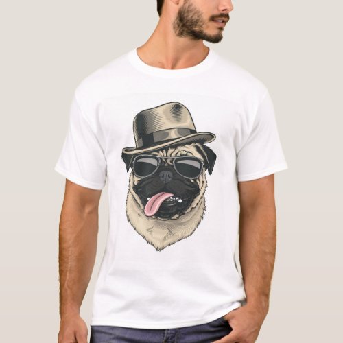 Urban Pug Russ Mills Inspired T_Shirt
