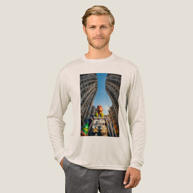 Urban Pulse: City Beats and Concrete Dreams Tri-Blend Shirt (Full Front)
