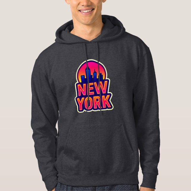 Urban Pulse: New York Lights Hoodie (Front)