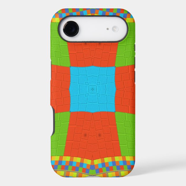 "Urban Quilt" European Geometric Pattern Art Case-Mate iPhone Case (Back)
