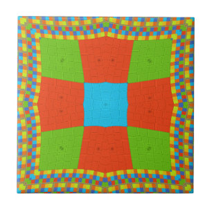 "Urban Quilt" European Geometric Pattern Art Ceramic Tile