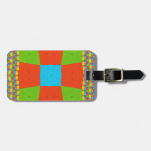 "Urban Quilt" European Geometric Pattern Art Luggage Tag