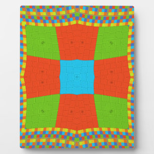 "Urban Quilt" European Geometric Pattern Art Plaque