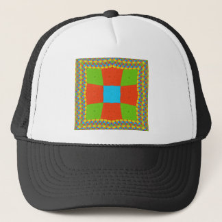 "Urban Quilt" European Geometric Pattern Art Trucker Hat