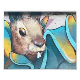 Urban Rabbit Art Urban Art Mural Bunny Rabbit Mura Photo Print
