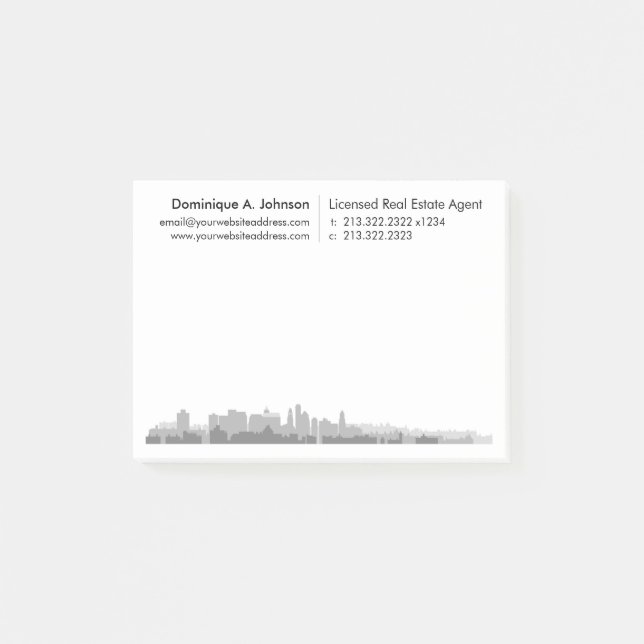 Urban Real Estate Personalized Post-It® Notes (Front)