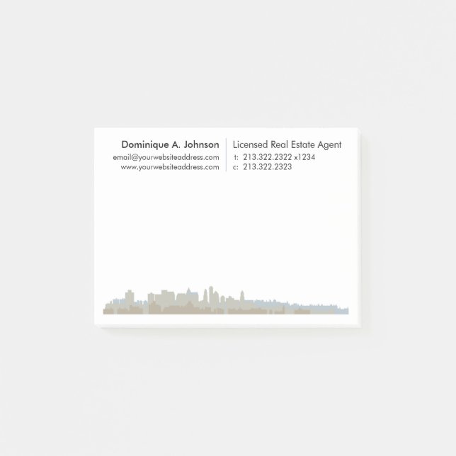 Urban Real Estate Personalized Post-It® Notes (Front)