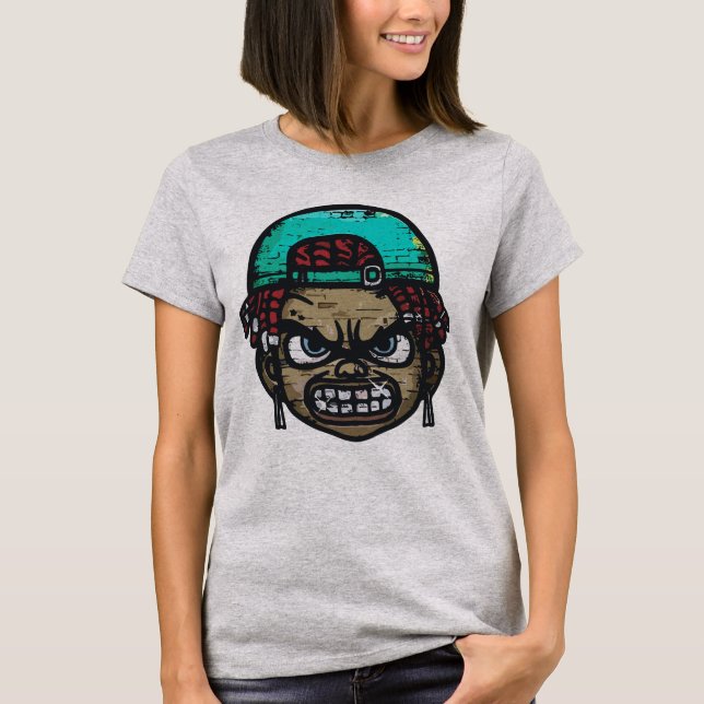Urban Rebel: Graffiti Style Face T-Shirt (Front)