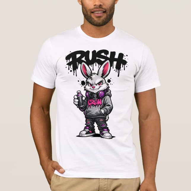Urban Rebel Rabbit Graffiti Tee (Front)