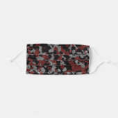Urban Red Bloodshot Camo Cloth Face Mask (Front, Folded)