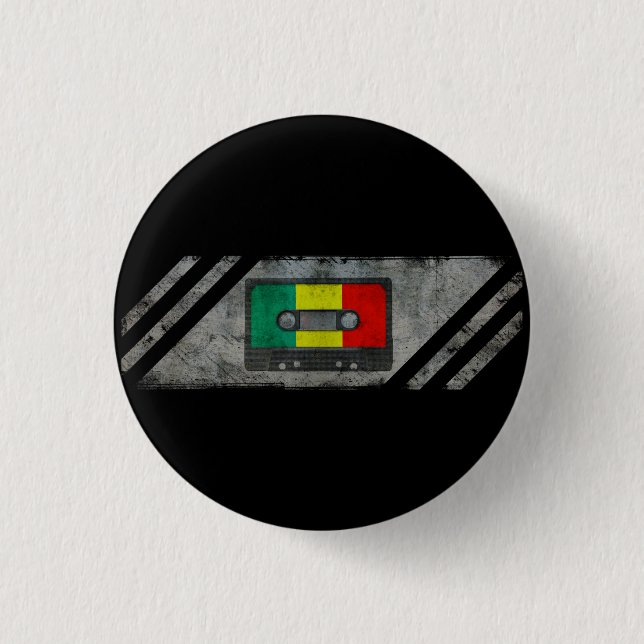 Urban reggae cassette button (Front)