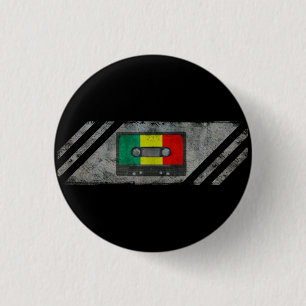 Urban reggae cassette button