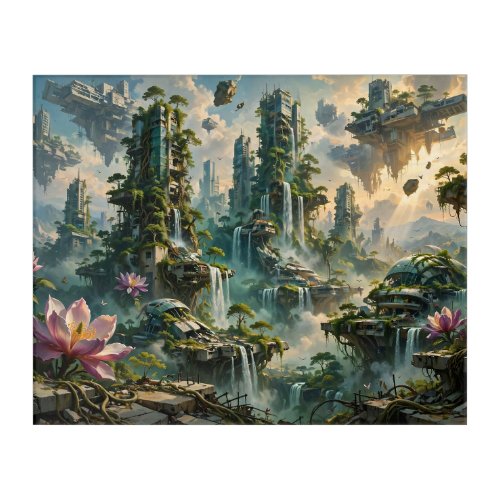 Urban Renewal Futuristic Post Apocalyptic City Acrylic Print