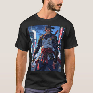 Urban Ronin: Neon Samurai Anime T-Shirt