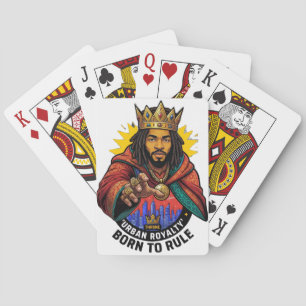 Urban Royalty Born To Rule King Graphic Men's T-Sh Poker Cards