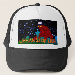 Urban Sasquatch Seattle Starry Night Trucker Hat