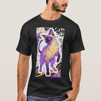 Urban Siamese Cat Graphic Men's T - Shirt