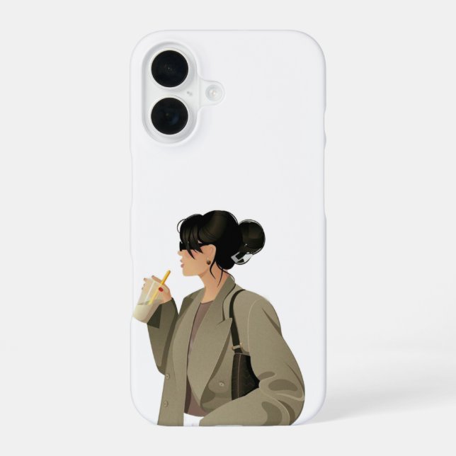 Urban Sip – Illustrated Slim iPhone Case (Back)