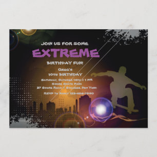 Urban Skateboarder Invitation