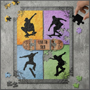 Urban Skateboarder Street Art Graffiti Puzzle