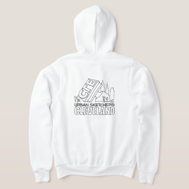 Urban Sketchers Cleveland Full-Zip Sweatshirt (Laydown Back)