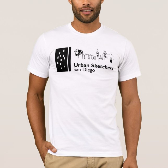 Urban Sketchers San Diego logo t-shirt (Front)