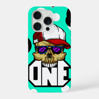Urban Skull Pop Art Illustration iPhone 15 Pro Case