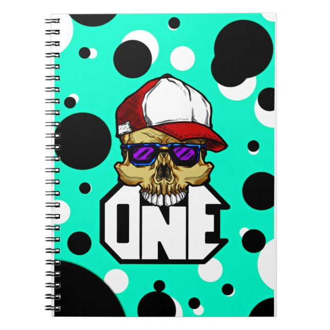Urban Skull Pop Art Illustration  Notebook (Front)