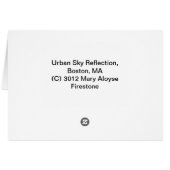 Urban Sky Reflection Cards (Back Horizontal)