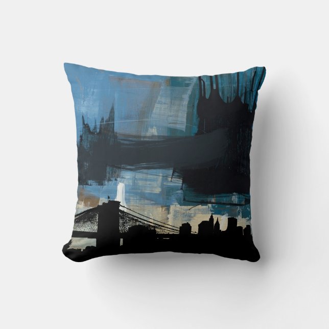 urban skyscraper  American MoJo Throw Pillows (Front)