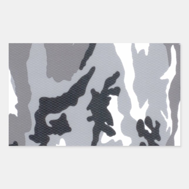 Urban/Snow Camo Rectangular Sticker (Front)