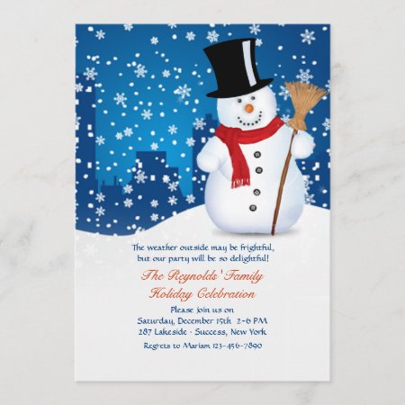 Urban Snowman Invitation