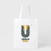 Urban Soul City Reusable Grocery Bag