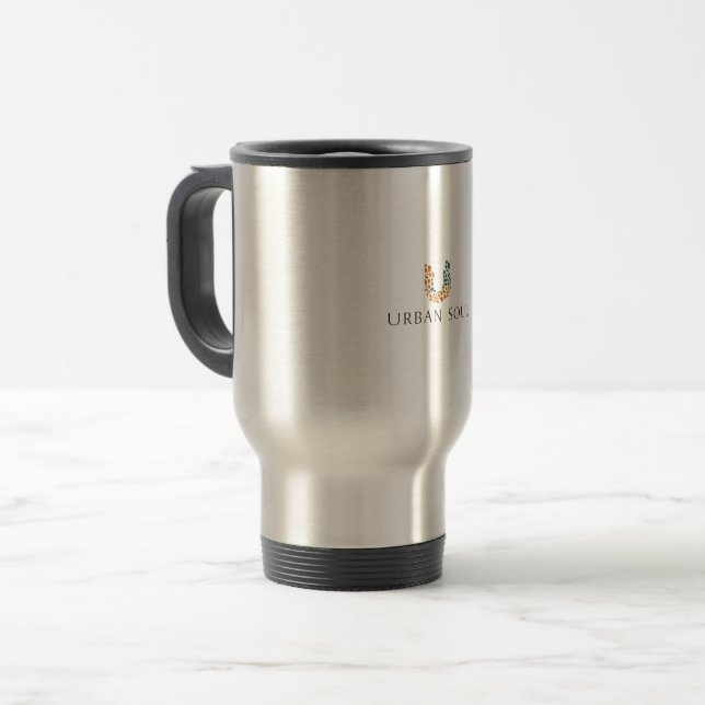 Urban Soul Minimalist Health and Wellness Travel Mug (Front Left)