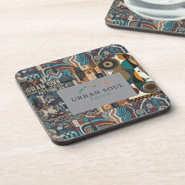 Urban Soul Patterns  Beverage Coaster (Left Side)