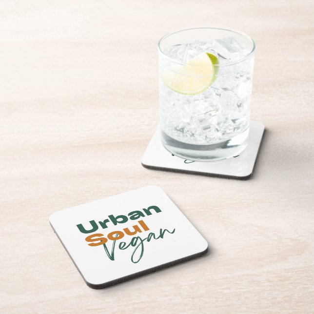 Urban Soul Vegan Minimalist Health and Wellness Beverage Coaster (Right Side)