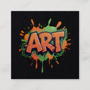 Urban Splash Art Graffiti Pulse Bold Street Expres Square Business Card