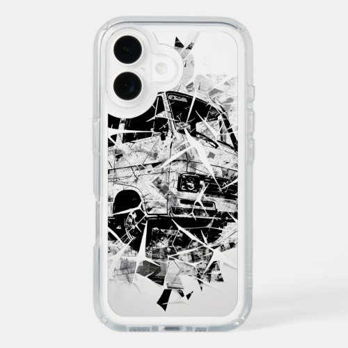 Urban Street Art Abstract Shattered Vintage Van iPhone 16 Case